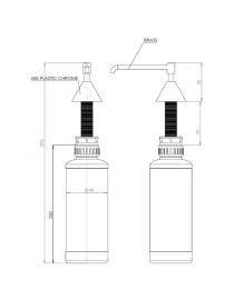 Dozator de săpun sub blat 1L