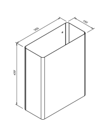Coș de perete 23 l, inox