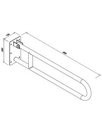 Balustradă pliabilă pentru persoane cu dizabilități 800 mm JZ B