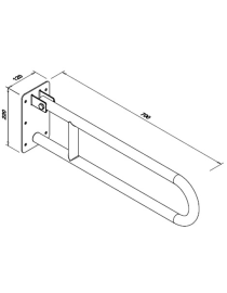 Balustrada rabatabila pentru persoane cu handicap 700 mm JZ B