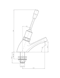 Temporizator lavoar pentru persoane cu dizabilitati cu maneta de control