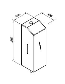 Dozator de sapun spuma 1l HIT Antifinger