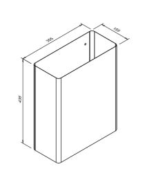 Coș de perete 23 l, oțel inoxidabil mat HIT Antifinger