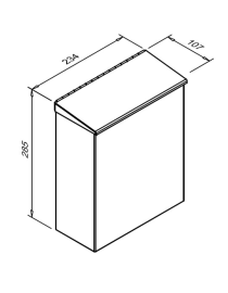 Coș de gunoi sanitar montat pe perete, 7 l, oțel inoxidabil mat