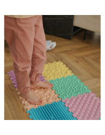 Saltea de masaj Puzzle Mix Pastel 6 elemente