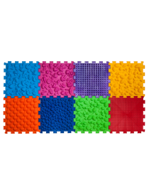 Saltea ortopedică de masaj Puzzle „Mix” 8 elemente