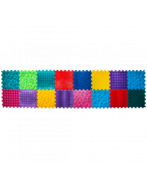 Covor de masaj senzorio-motor Puzzle „Mega Mix” 16 elemente