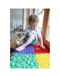 Covor de masaj senzorio-motor Puzzle „Mega Mix” 16 elemente