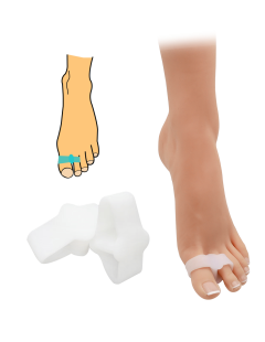 Corector de hallux valgus cu manșon pentru deget și degetul mare - 2 buc