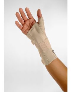 Brevetă pentru încheietura mâinii și degetul mare cu suport din aluminiu și velcro - mâna dreaptă
