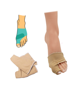 Bandaj hallux valgus cu umplutură mai mare cu gel