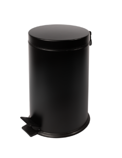 Coș de gunoi baie neagră 12 l