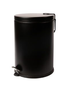 Coș de gunoi baie din oțel negru, 30 l