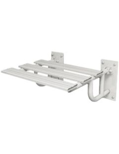 Scaun de dus rabatabil cu console, otel alb