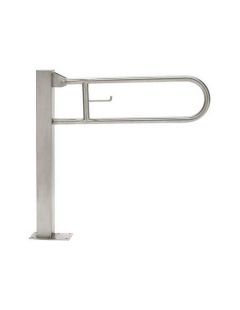 Balustradă în picioare pentru persoanele cu dizabilități fizice, pliabilă cu suport pentru hârtie igienică ⌀ 32 70 x 80 cm, oțel mat