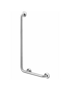 Balustrada de colt pentru persoane cu dizabilitati 7/5, stanga 90°, otel inoxidabil mat