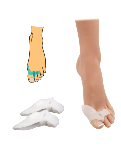 Corector de hallux valgus cu mânecă pentru degete