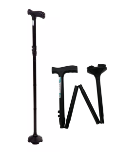 Baston pliabil cu accesoriu stabilizator