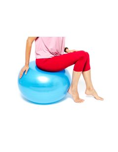 Minge de fitness 65 cm albastra cu pompa