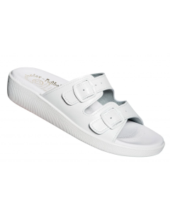 Pantofi de reabilitare Fusbet cu 2 catarame - Alb