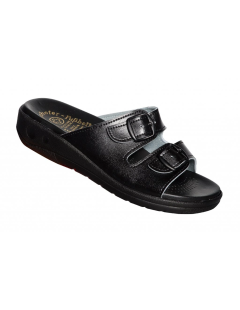 Pantofi de reabilitare Fusbet cu 2 catarame - Negri