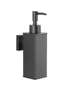 Dozator de săpun pătrat Sydney Black, montat pe perete