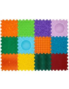 Saltea de masaj Ortek Mega Mix Puzzle, 12 piese