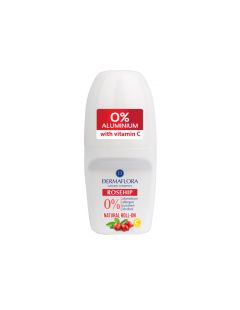 Deodorant roll-on Dermaflora 0% cu trandafir 50 ml