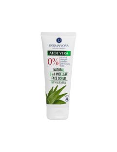 Scrub facial micelar Dermaflora 0% cu aloe vera 100 ml