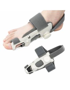 Orteză reglabilă pentru hallux valgus cu mecanism cu arc și căptușeală cu gel