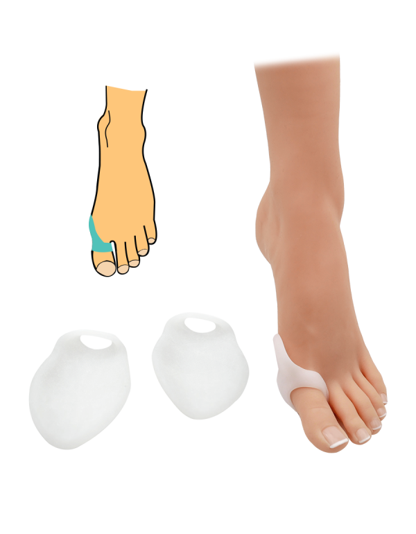 Protector pentru articulația degetului mare pentru hallux valgus - 2 buc