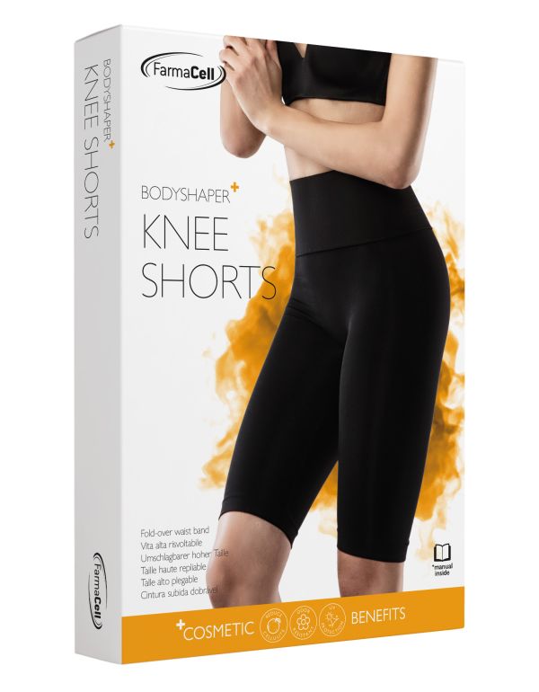 Pantaloni scurți anticelulitic modelați cu talie înaltă