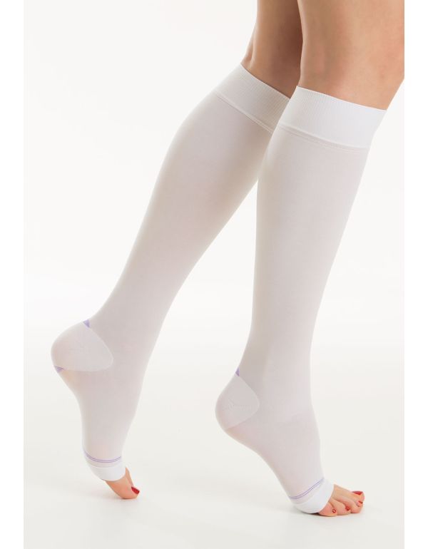 Șosete cu vârf deschis - (polybag) - AE30 (25-32 mmHg)