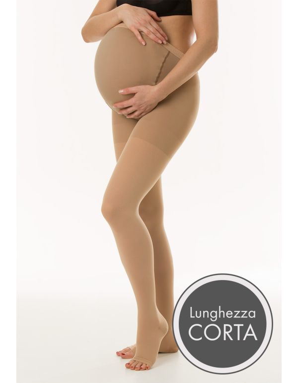 Ciorapi compresivi de maternitate cu vârf deschis -Clasa 1-(15-21 mmHg)