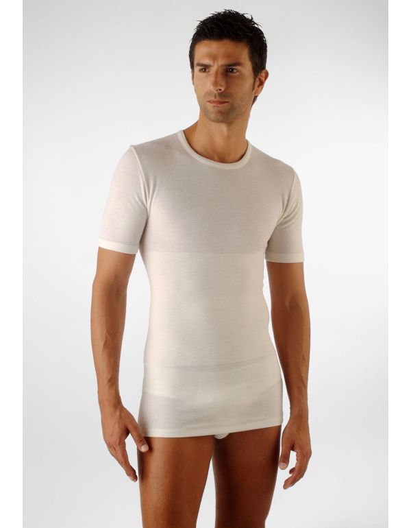 Tricou bărbătesc din bumbac termic dublu strat cu lână merinos