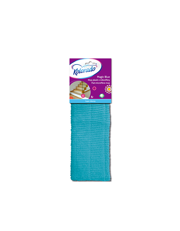 Mop plat Colorado din microfibră Magic Blue