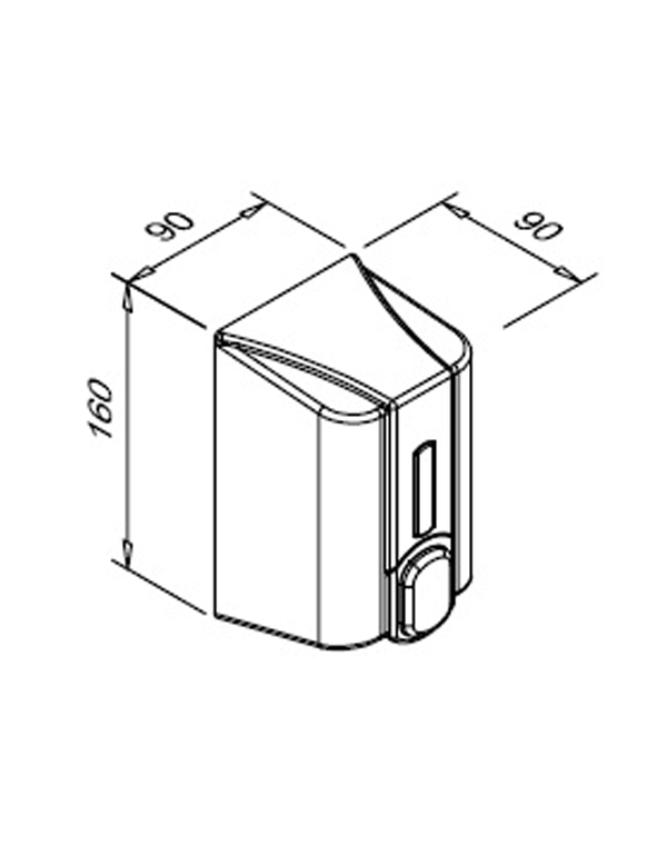 Dozator de sapun lichid 0.5l DARK