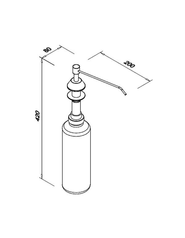 Dozator sub blat 1L