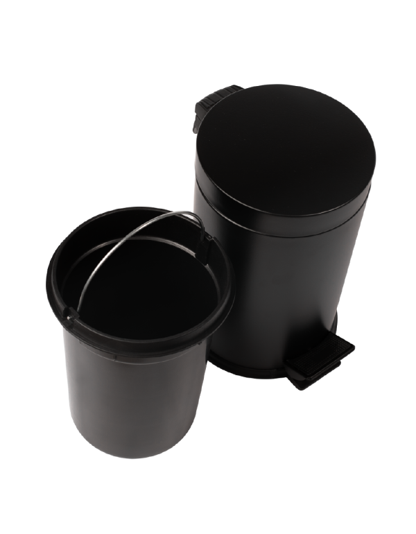 Coș de gunoi baie neagră 20 l