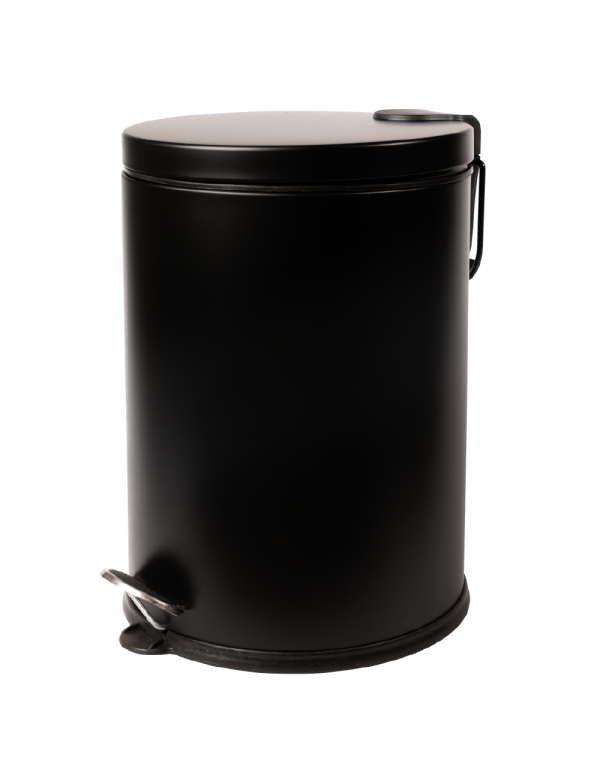 Coș de gunoi baie din oțel negru, 30 l