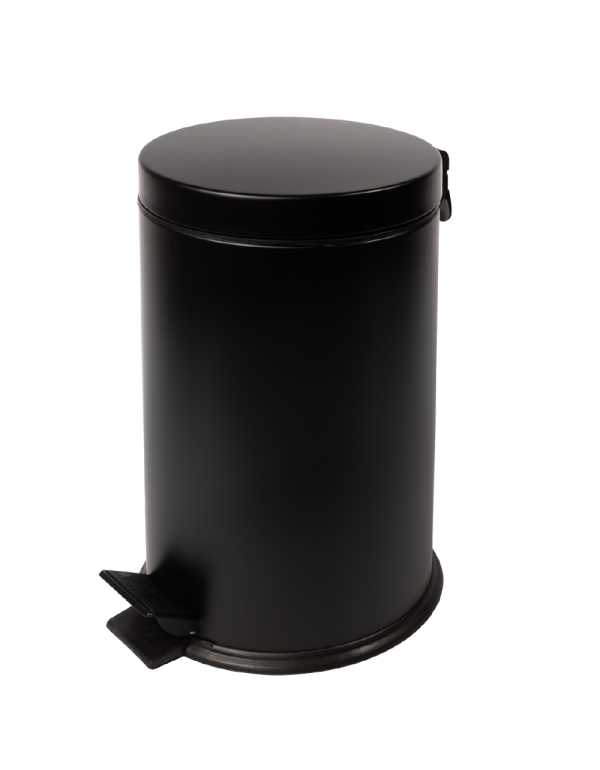 Coș de gunoi baie din oțel negru, 5l
