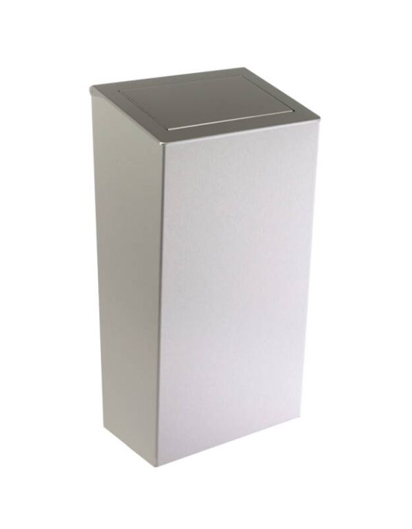 Coș de gunoi suspendat cu capac, 30 l, inox satinat
