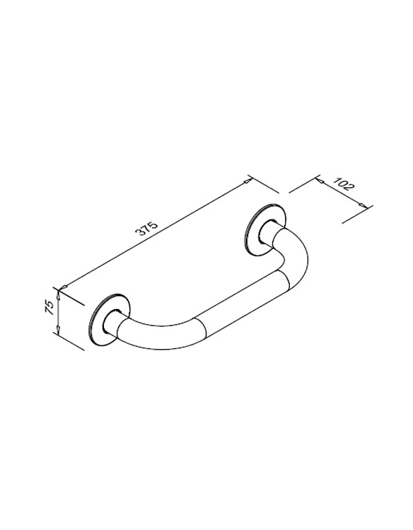 Mâner drept 300 mm din oțel negru
