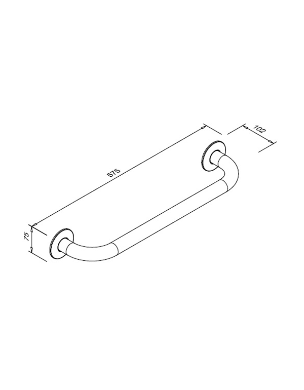 Balustradă dreaptă pentru persoanele cu dizabilități 500 mm JZ B