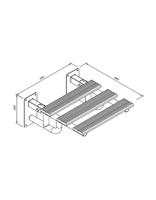 Scaun de dus rabatabil cu console, otel alb