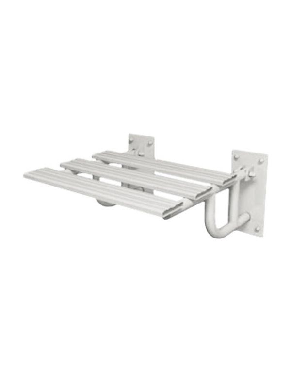 Scaun de dus rabatabil cu console, otel alb