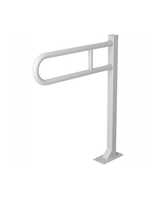 Balustrada in picioare pentru persoane cu handicap ⌀ 32 60 x 70 cm otel alb