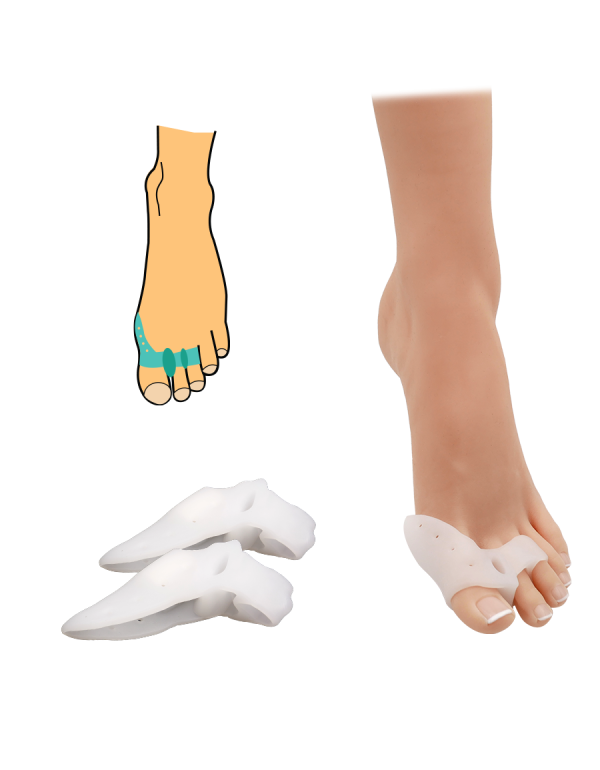 Corector de hallux valgus cu mânecă pentru degete