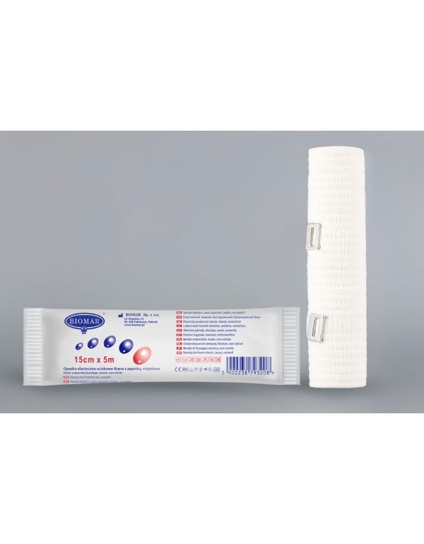 Bandaj elastic cu cataramă 5 m x 15 cm