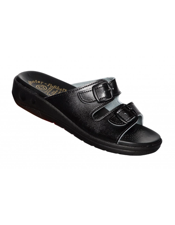 Pantofi de reabilitare Fusbet cu 2 catarame - Negri